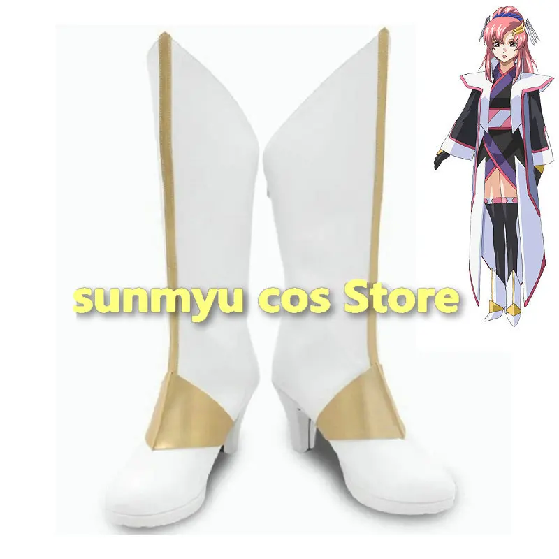 

Lacus Clyne Cosplay Boots Mobile Suit Gundam Seed Freedom Shoes Customize size