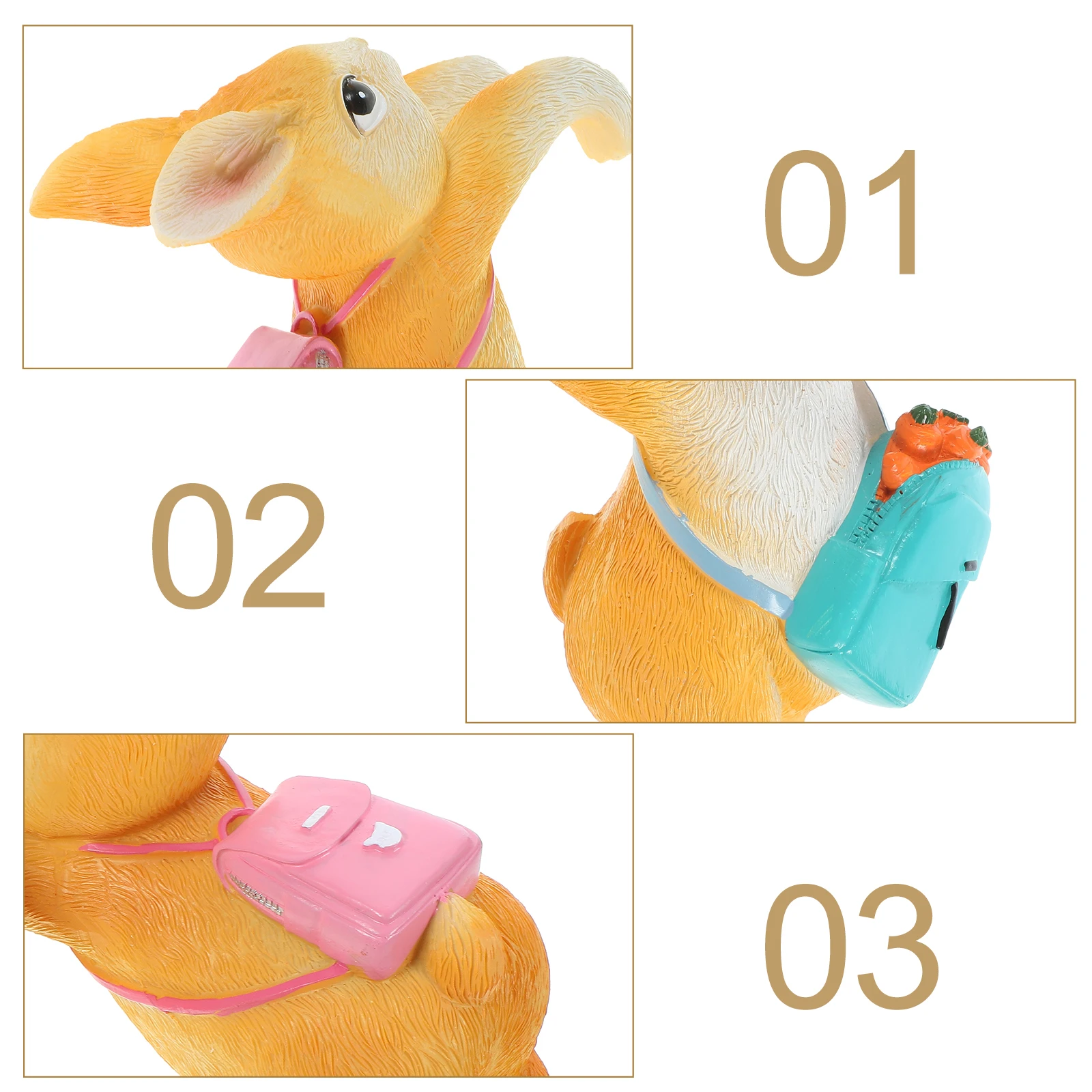 

2pcs Hanging Rabbit Flowerpot Resin Animal Statue For Bonsai Succulent Decor Outdoor Garden Fence Fish Tank Display Miniature