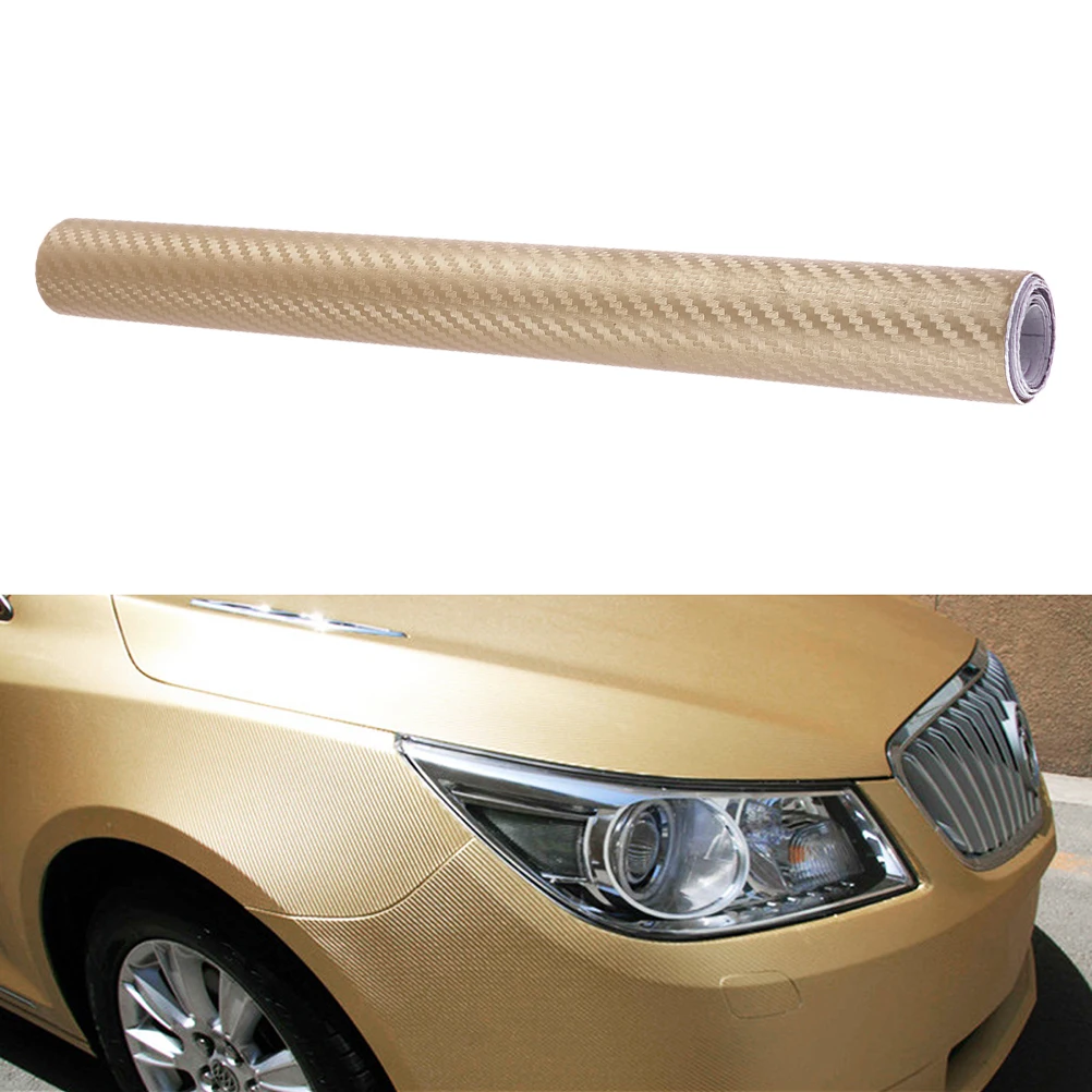 

Carbon Fiber Wrap Roll 3D Texture Self-Adhesive Car Wrap Film Black Protect Scratch Dirt Easy Cut for Car Motorcycle Laptop