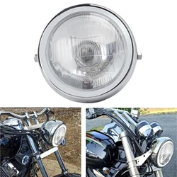 Chrome Motorcycle Round Chrome Front Headlight Halogen Head Lamp Assembly For Universal Suzuki GN 125 For Honda