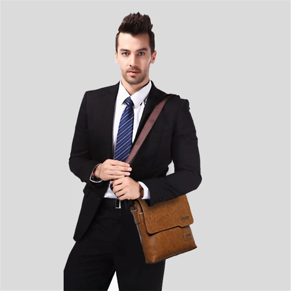 Imagem -04 - Jeep Buluo Peças Conjunto Bolsa Masculino Bolsas de Corpo Cruz Famosa Marca Homem de Couro Bolsa do Mensageiro Shouder Bolsas Viagem Negócios Masculino Tote