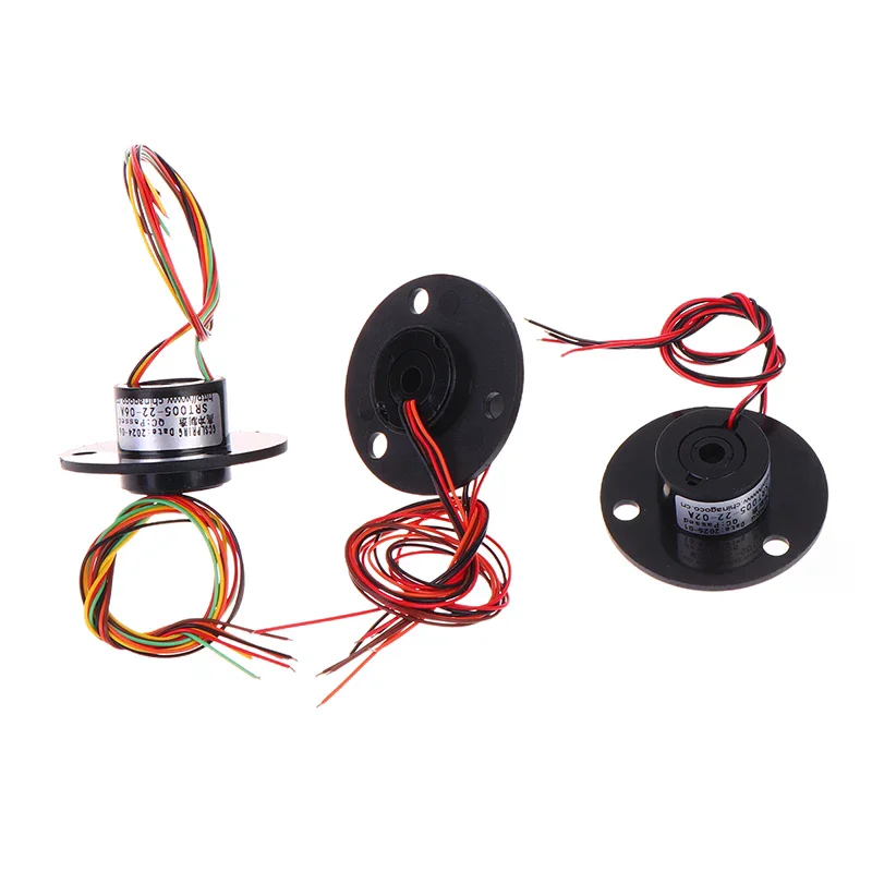 Through Hole Slip Ring Conductive Ring, Electric Brush Miniature Hollow Shaft 5mm/7mm 2-channel 4-channel 6-channel Wire 2A