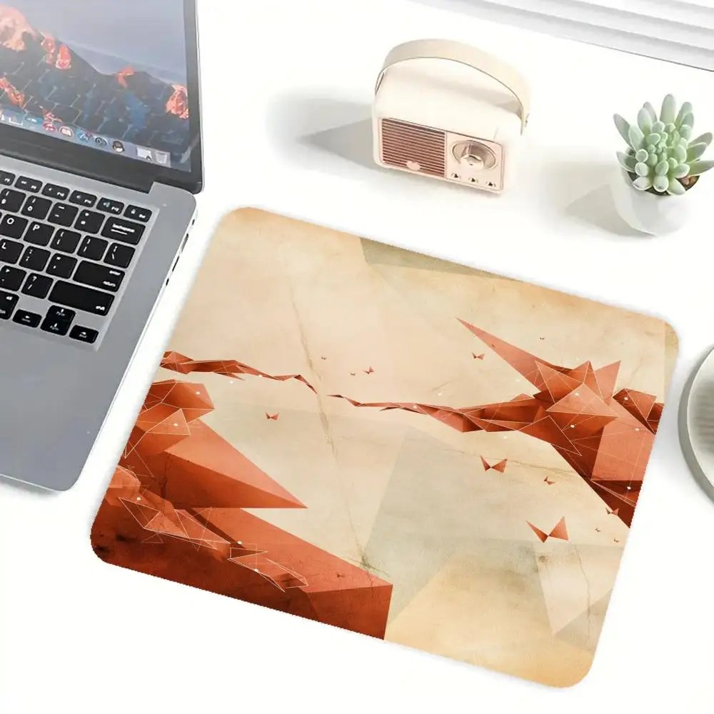 Low poly gradient geometric texture playmat modern artistic faceted polygon gaming office mousepad