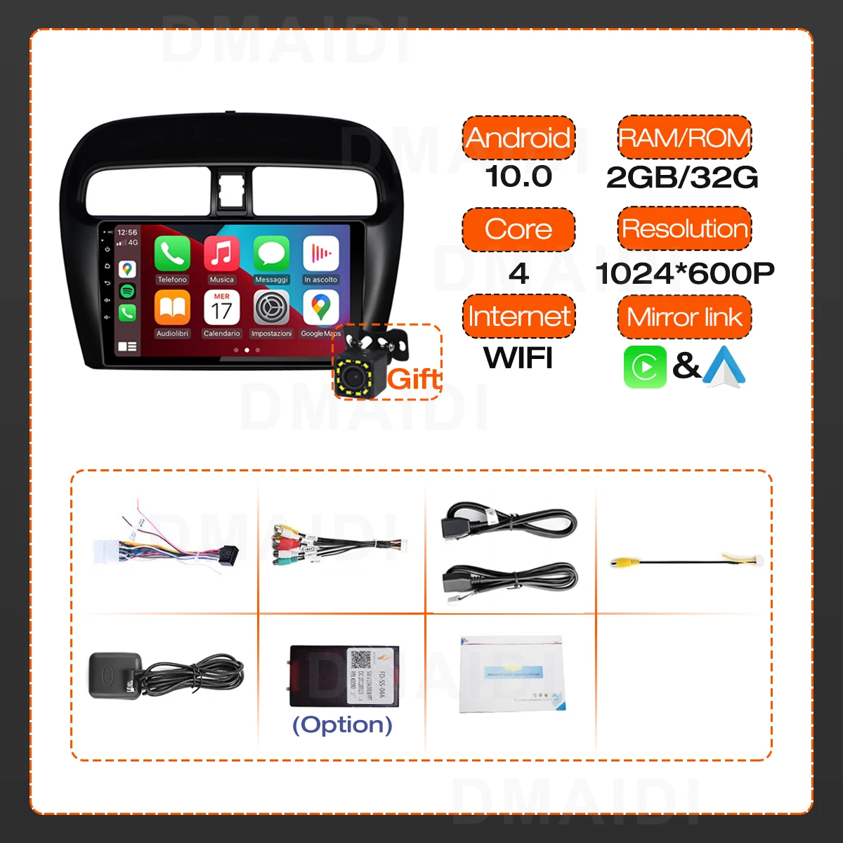 Android 10 Car Radio For Mitsubishi Mirage Attrage 2012 - 2019 GPS Navigation Multimedia Player Video Carplay Auto 4G WIFI 2 Din