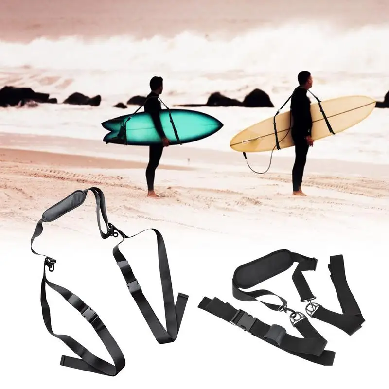 Surfboard Straps Paddleboard Carrier Over The Shoulder Carrying Strap Adjustable Carrying Sling Belt Accessories With Hooks