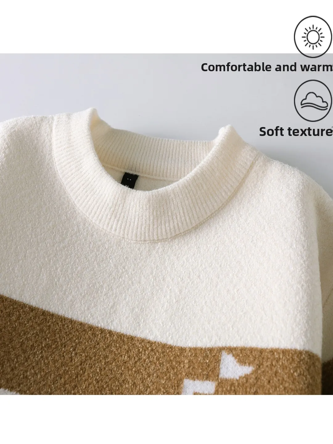 

Thiened лоскутный цветной вязаный свитер, мужской повседневный универсальный теплый свитер с высоким воротником, осень-зима, Новое поступление Base irt