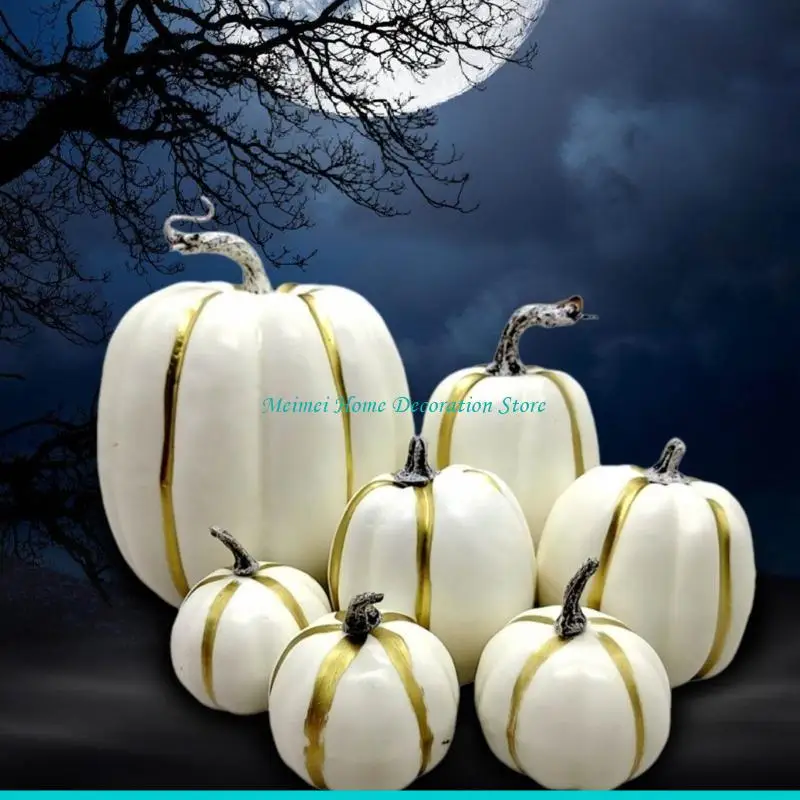 H7BF Dumpkin Foam Decors Halloween Halloween Pumpkin Ornamt