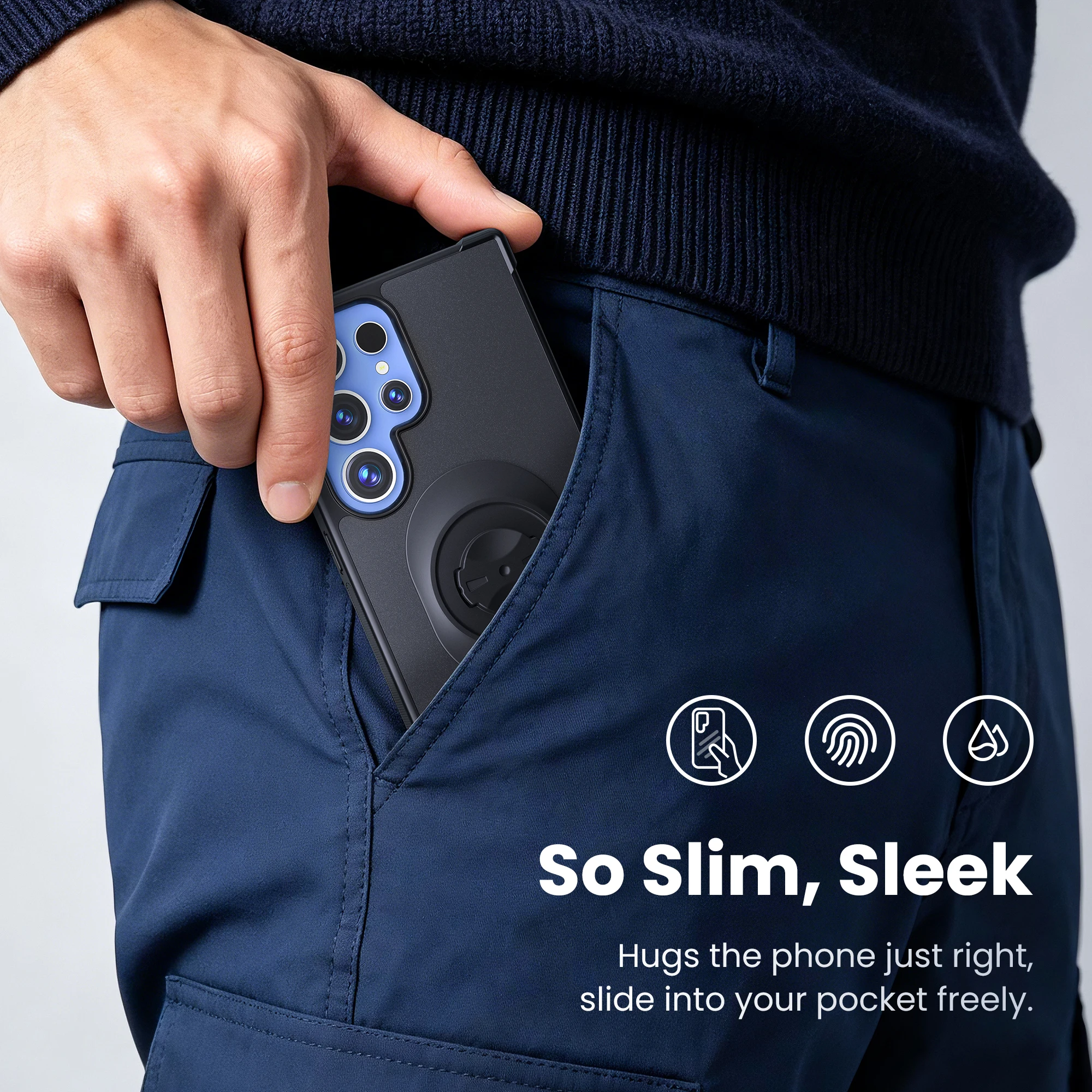 Etui na Samsung Galaxy S24/S25/S26/Plus/Ultra pasujące do uchwytu na komputer rowerowy Garmin, uchwyt GPS do rowerów szutrowych/MTB/szosowych/e-bike. — zdjęcie produktu 3