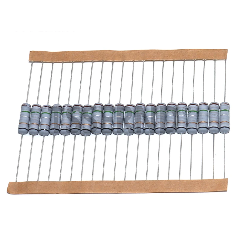 20pcs 2W 5% Wirewound Resistor Fuse 0.05R 0.1R 0.15R 1R 2.2R 4.7R 5.1R 10R 20R 22R 47R 51R 100R