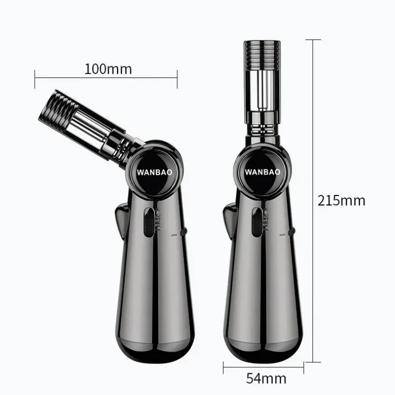 Torch Gas Windproof BBQ Kitchen Cooking Jet Turbo Cigar Lighter High Capacity Spray Gun Jewelry Metal Welding Gifts For Men