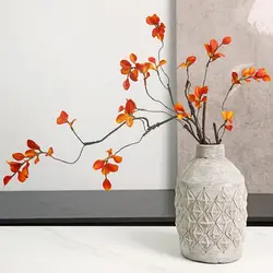 Creative Retro Autumn Leaf Plant Bouquet Long Handmade Artificial Maple Leaf Withered 59cm/90cm Fake Maple Leaf Branch Wedding