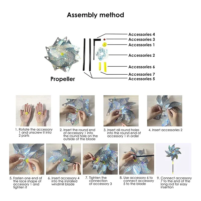 

AB34-6 шт. Ветряки, Репеллент для птиц, Фруктовый сад, Светоотражающая ветряная мельница, Репеллент для птиц, Репеллент для птиц, Светоотражающая ветряная мельница