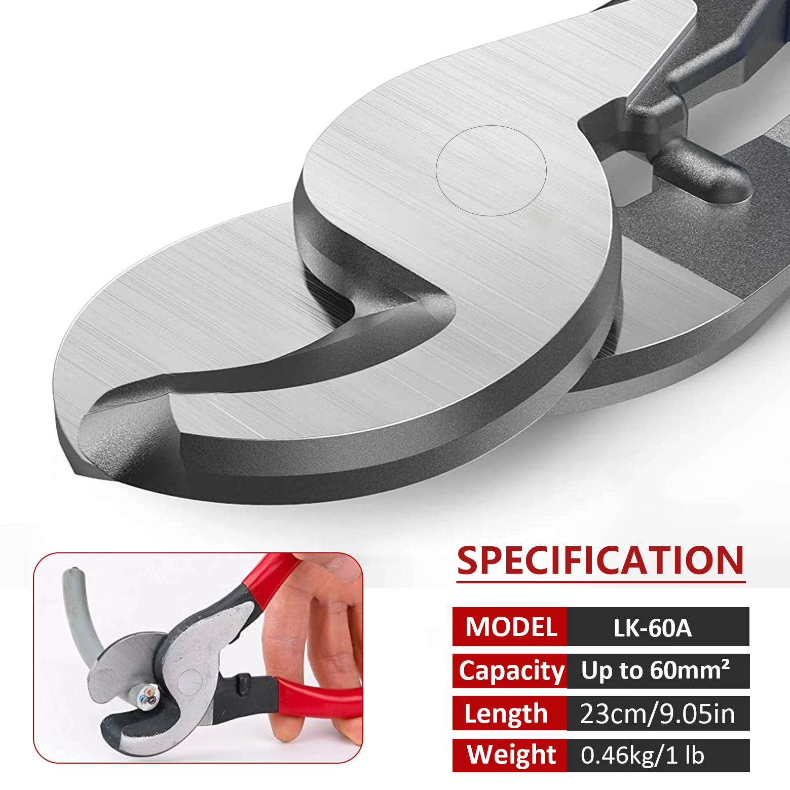 مجموعة أدوات تجعيد كابل البطارية شديدة التحمل، نطاق 8-1/0 AWG، مجموعة موصل تجعيد الأسلاك، محطة حلقية نحاسية للسيارات