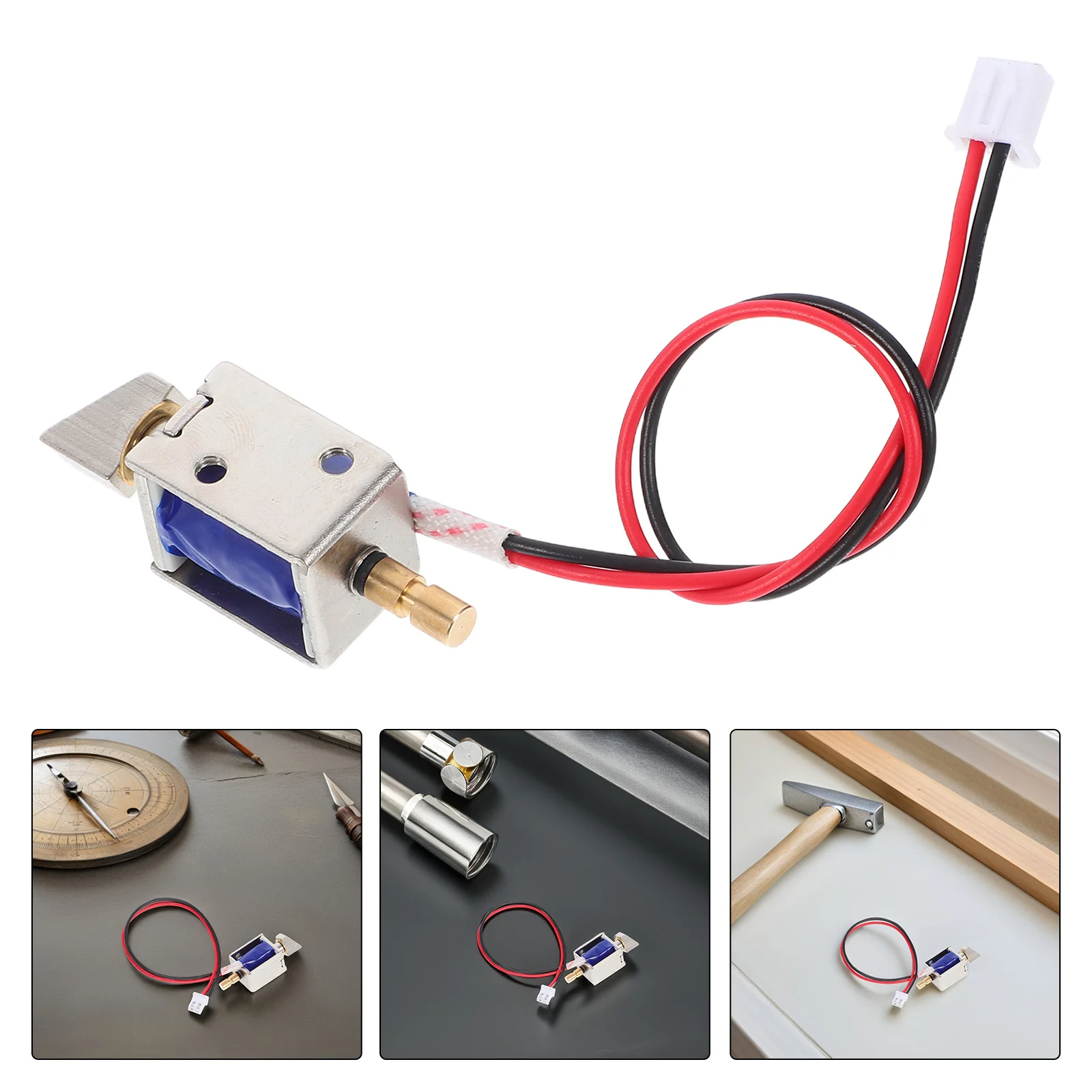 Fechadura eletromagnética DC12V 0,43a Fechadura de controle de acesso solenóide compacto para uso comercial residencial