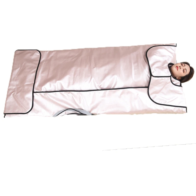 3 Zone Waterproof Back Vibrating Massage Far Infrared Sauna Blanket, Portable for Weight Loss and Detox, Body Relaxation