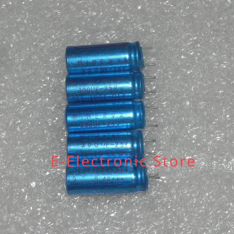 Capacitor eletrolítico de som antigo OFC, estilo antigo bonito, 25V, 300uf, 5pcs por lote