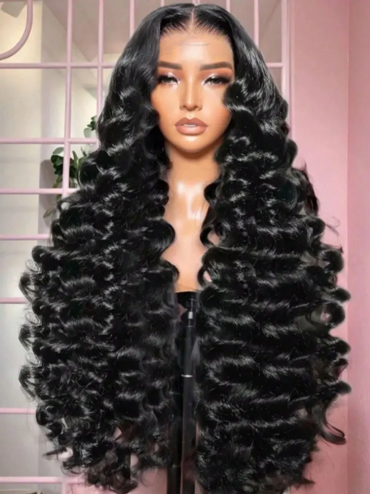 34 بوصة 250% الكثافة موجة عميقة 13x6 HD الدانتيل الجبهة باروكة من شعر طبيعي 5x5 غلوليس موجة عميقة باروكة من شعر طبيعي قبل قطعها مع شعر الطفل #1