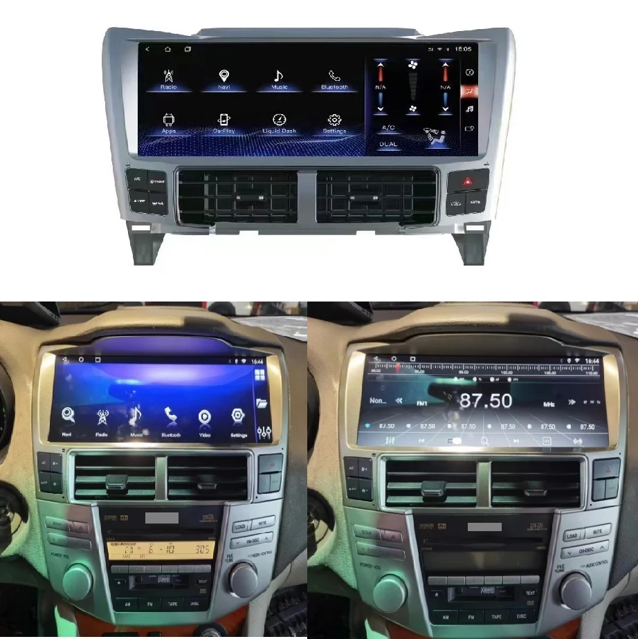 

12.3" Screen Android 14 Car Radio Multimedia Video Player For Lexus RX RX300 RX330 RX350 RX400 2003-2008 Auto Radio GPS