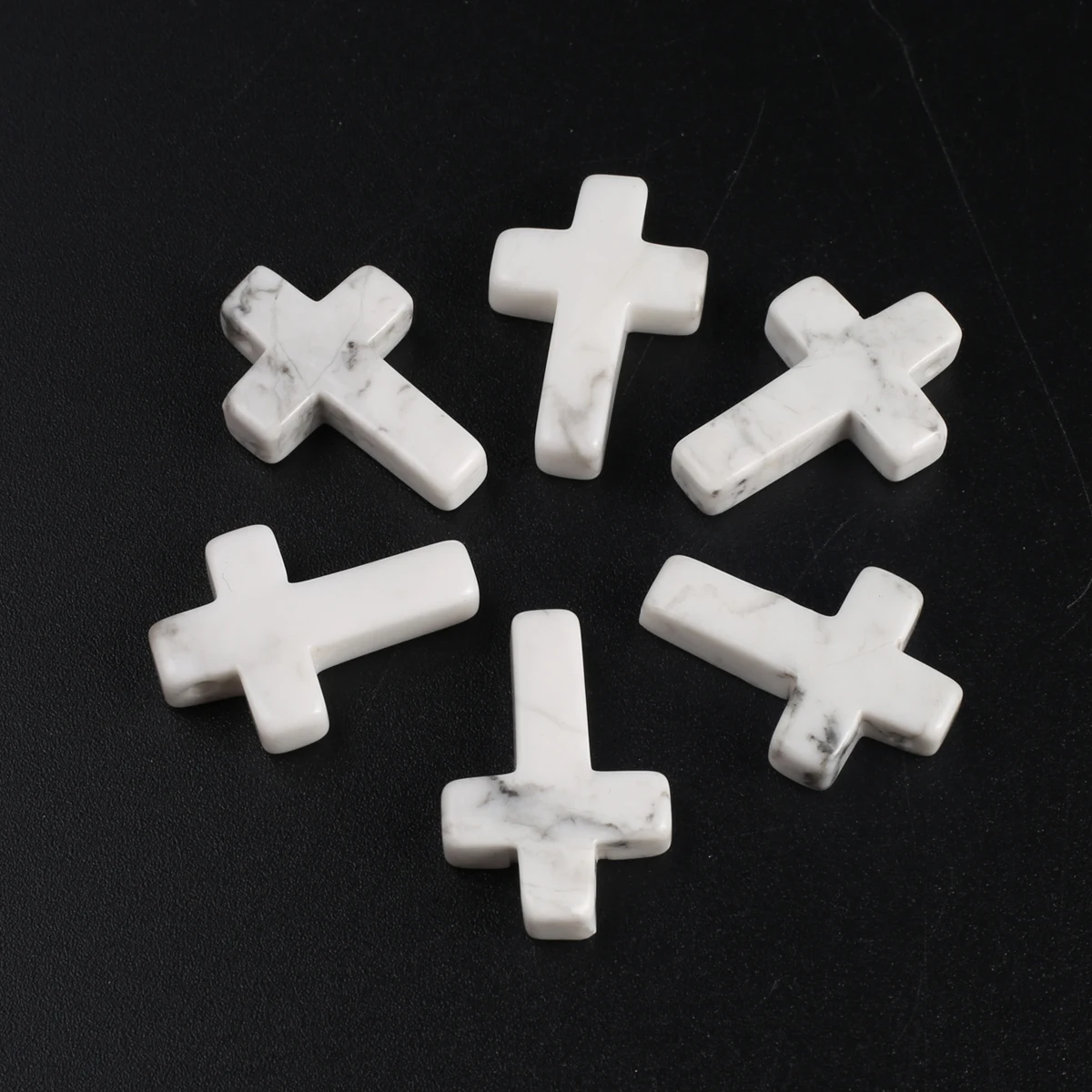Cross Pendant Jewelry DIY Accessories Charm Natural Agate Rose Quartz White Turquoise Aventrine Pendant Making Necklace Earrings