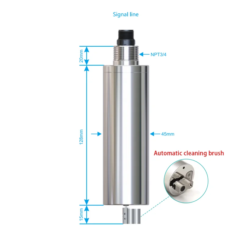 UV FLUORESCENCE METHOD OIL IN WATER TEMPERATURE SENSOR WITH AUTOMATIC CLEANING BRUSH CAN DETECT OIL PALM OIL