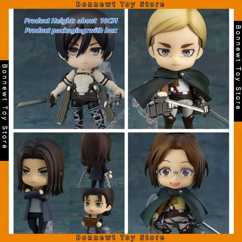 

Attack on Titan Q version Nendoroid Eren Hanji Zoya Final Season Mikasa Ackerman Figure Desktop Decorations Children's Gifts