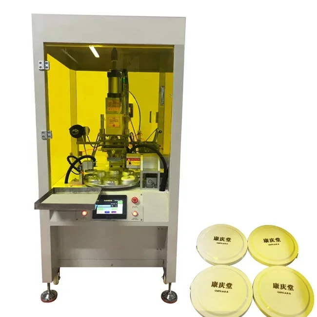 Semi auto pneumatic bottle caps puck plastic golg foil hot stamping machine for printing