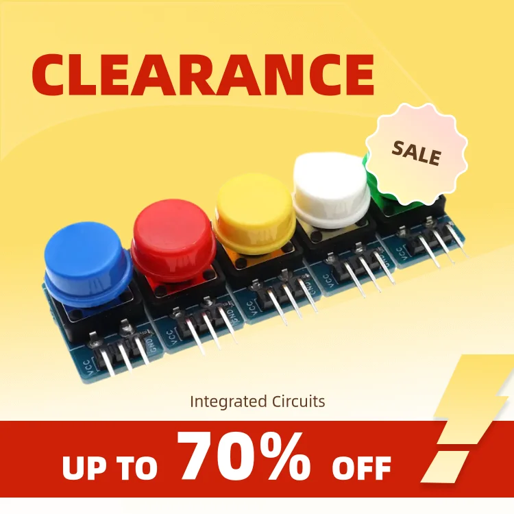 Clearance_5pcs 12X12MM Big Key Module Big Button Module Light Touch Switch Module With Hat High Level Output For Arduino Or Rasp