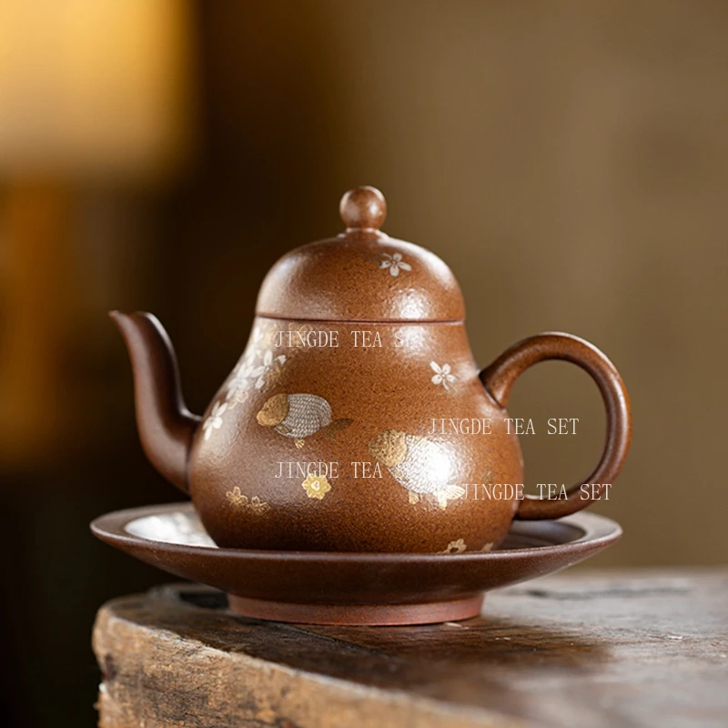 

Ceramic Non Hot Hand Tea Maker Kung Fu Tea Chinese Retro Hand-held Teapot Household Small Capacity Teapot Drinking Utensils