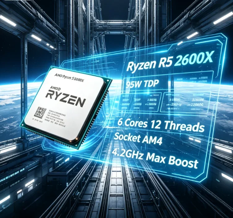AMD 라이젠 5 2600X 6코어 12스레드 3.6GHz AM4 95W 게이밍 CPU 트레이 (오리지널 박스 없음) 특가 썸네일 7
