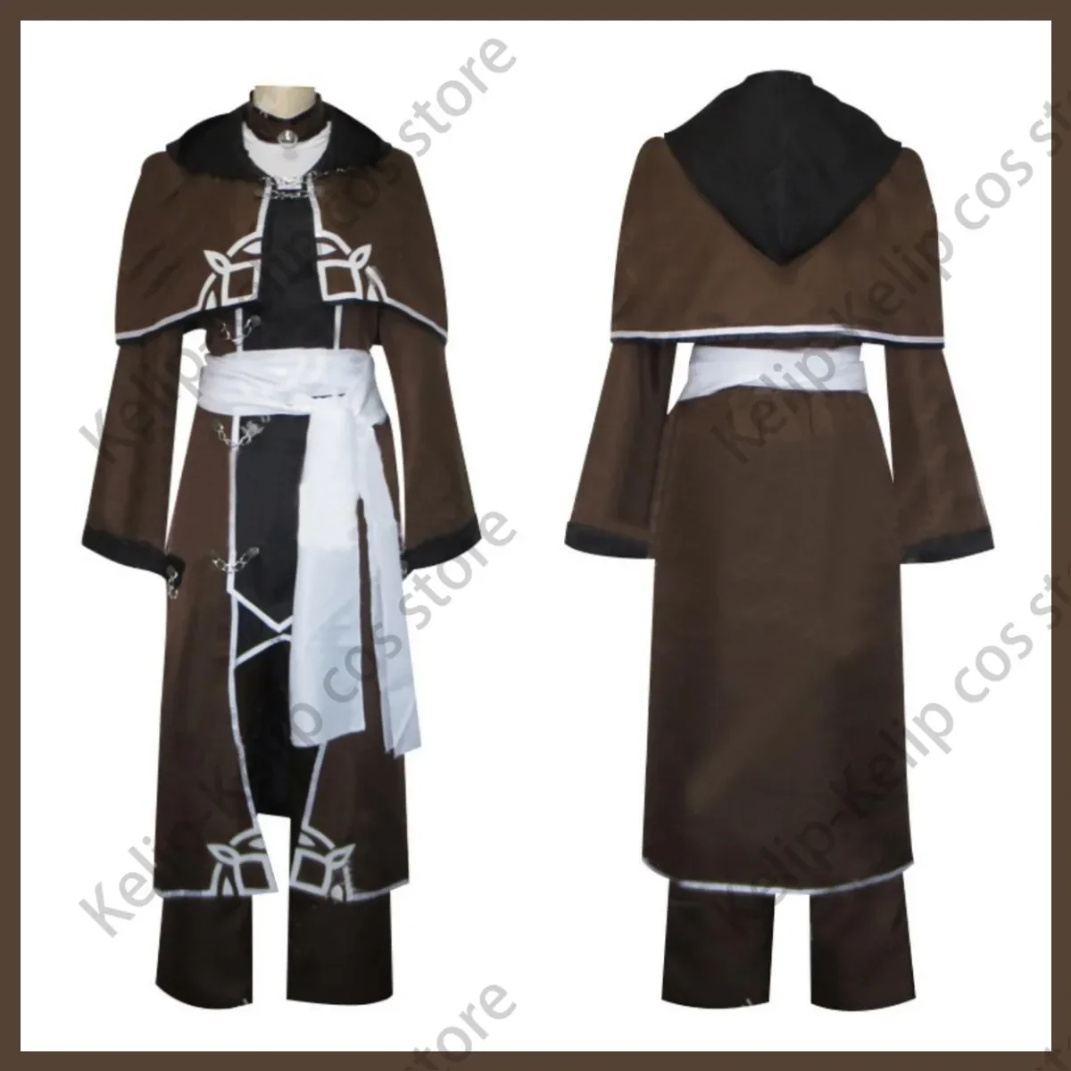 Anime Mushoku Tensei：Jobless Reincarnation Rudeus Greyrat Cosplay Costume Wig Long Coat Uniform Full Set Man Halloween Suit