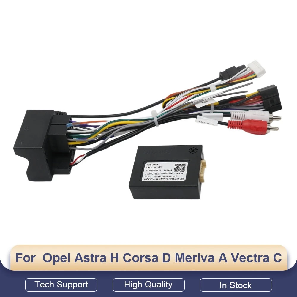 16Pin CANBUS Decoder Harness For Opel Astra H Corsa D Vectra C Meriva A Quadlock Adapter Retain SWC & Camera