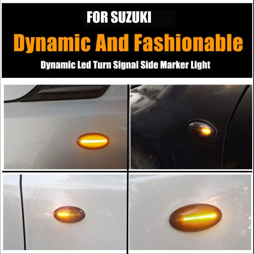 Car Dynamic LED Side Marker Turn Signal Light Indicator Repeater Car Lamp For Suzuki Swift Jimmy Grand Vitara SX4 XL7 Alto Ignis view 2