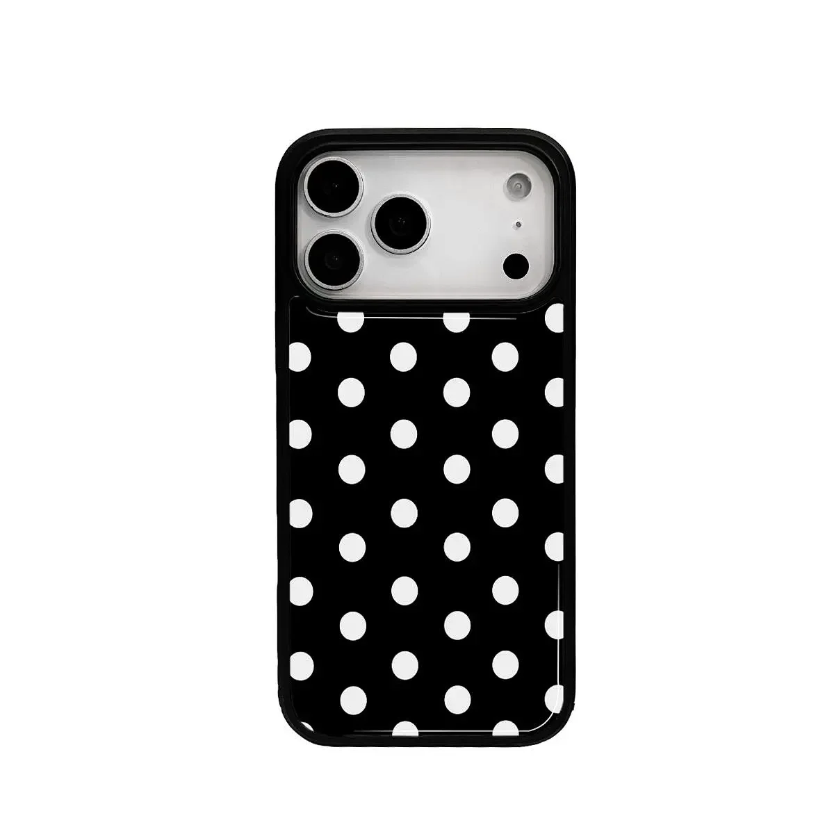 Minimalist White and Black Polka Dots Drop Glue Phone Case For iPhone 17 AIR 16 15 14 13 12 11 Pro MAX Plus Y2K Minimalism Cover view 3