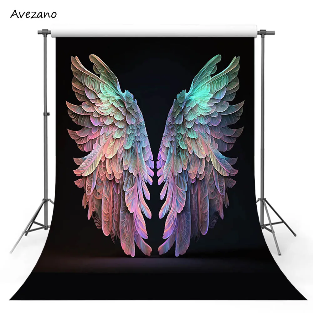 

Avezano Backdrop Dreamy Angel Wing Wedding Art Portrait Photography Background Adult Birthday Baby Shower Photocall Photo Studio