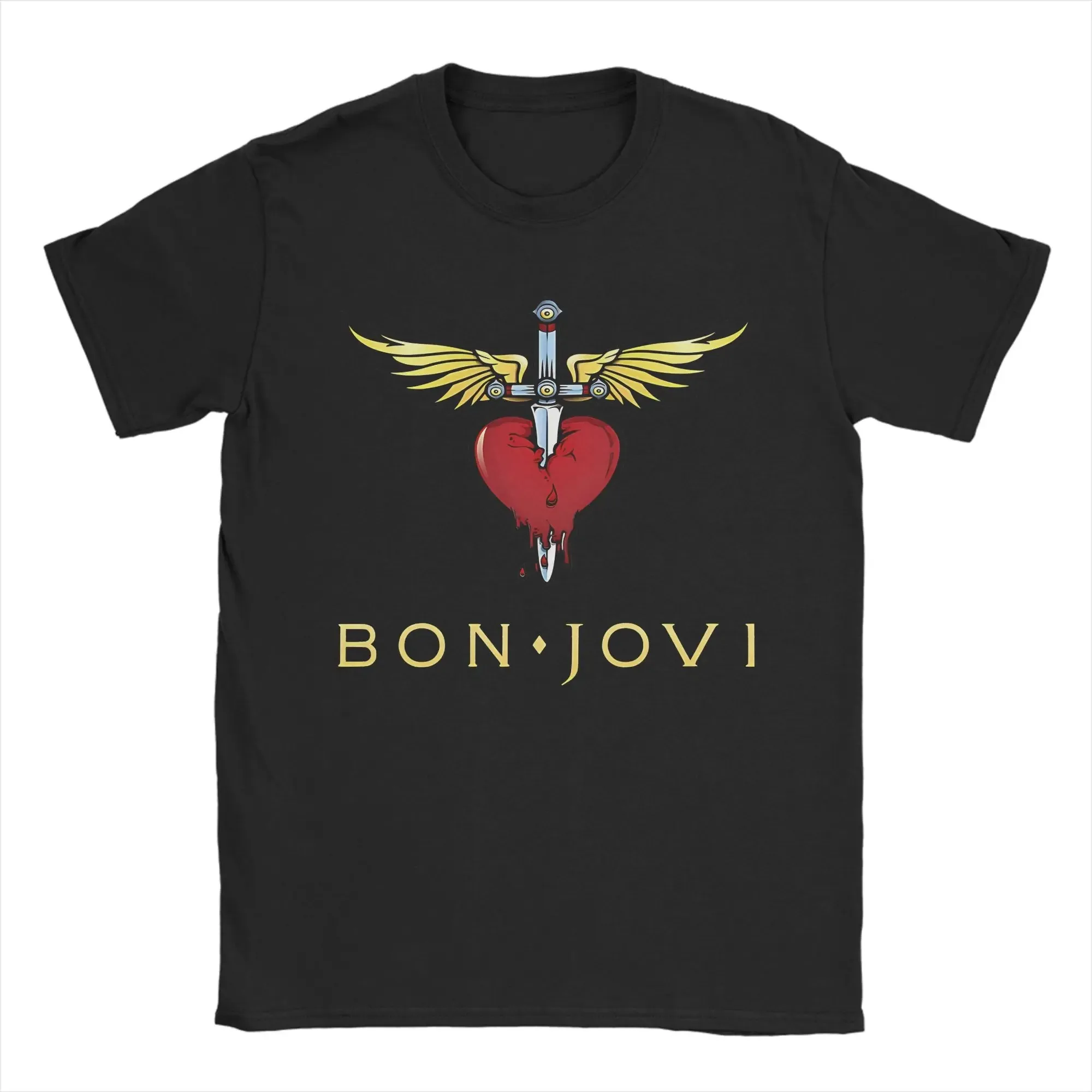 Hard Rock Band Bon Jovi Tour 2026 Poster Print T-Shirt Women's Men's Clothing Streetwear Y2K Fashion Top Cotton Solf Summer Tee