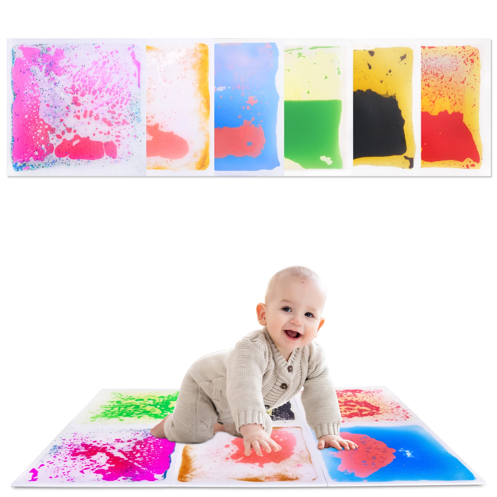 

Multisensory Mats Sensory Mats Toddlers Calming Floor Tiles Classroom Sensory Area Visual Sensory Floor Tiles 6PCS