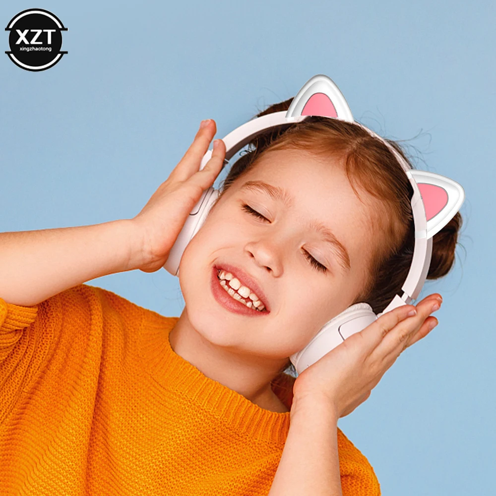 1pc Cute Pink Headphones Accessories Cat Ear Suitable for Headphone Gaming Headsets Attachment Stereo Headset Decoration