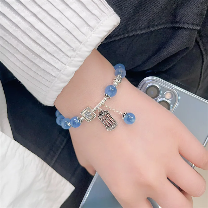 

Браслет из стерлингового серебра S925 для женщин, девушек и мужчин, для мальчиков, оригинальные популярные модные ювелирные изделия ручной работы в ретро стиле для влюбленных