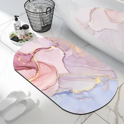 Super Absorbent Diotomite Bath Mat Bathroom Foot Floor Mat Non-slip Shower Toilet Room Rugs Doormat For Living Room