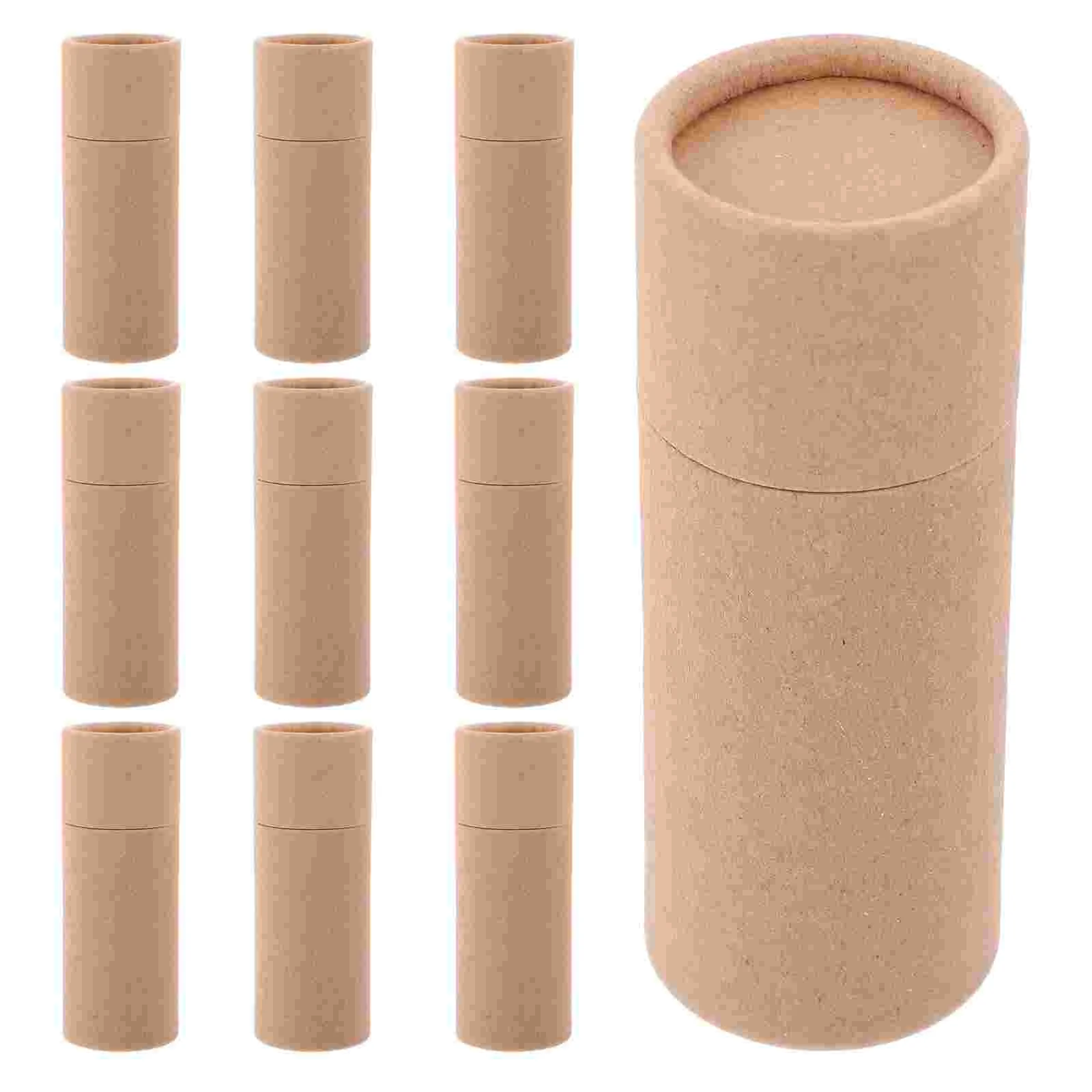 10 Pcs Gift Paper Tube Poster Holders for Storage Box Cardboard Brown Container Crafts