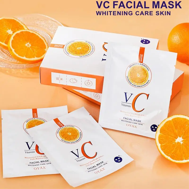 Coperture per il viso idratanti 10 pezzi di copertura per il viso alla vitamina C naturale Non irritante per la cura quotidiana del viso Patch idratante per la cura della pelle