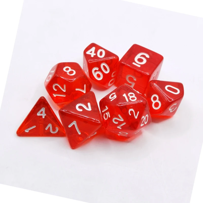 

7 шт., многосторонние игральные кости для подземей и дракона