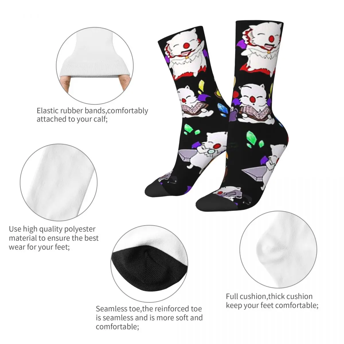 Final Nette-Chaussettes Harajuku Absorbant la Sueur pour Homme et Femme, Chaussettes sulfToutes Saisons, Accessoires Cadeaux