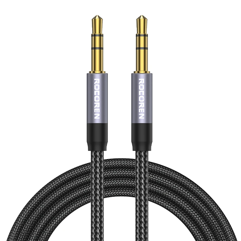 Rocoren Audiokabel 3,5 mm Jack Male naar Male Aux-kabel voor telefoon Hoofdtelefoon Auto MP3 Luidspreker Computer 3,5 mm Jack Aux-draadsnoer 5M