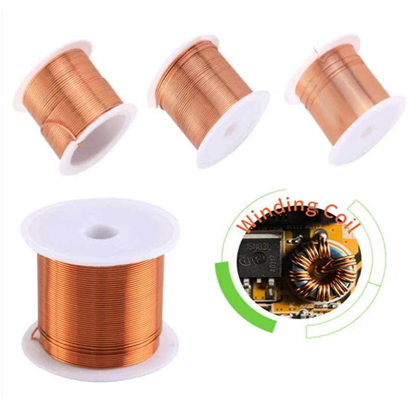 1pcs thickness 0.04~1.3mm copper wire, magnet wire, enameled copper winding wire, coil copper wiring, cable copper wire