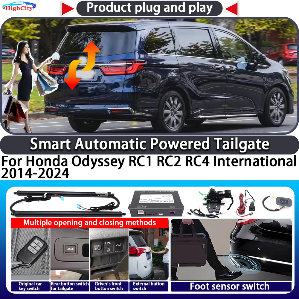 

For Honda Odyssey RC1 RC2 RC4 International 2014-2024 Smart Automatic Powered Tailgate Key Trunk Lift Close Kit Power Tailgate