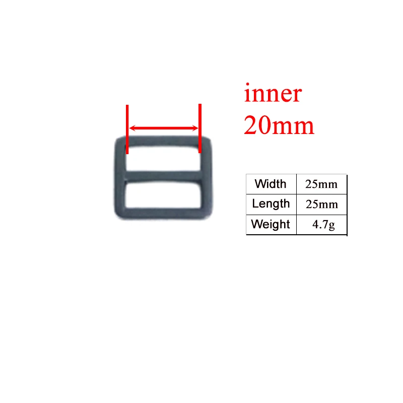 1PC Tri-Glide DIY Accessory High-Quality Plated Metal Buckle for 20mm Sewing Bag Belt Dog Cat Collar - 8 Color Options