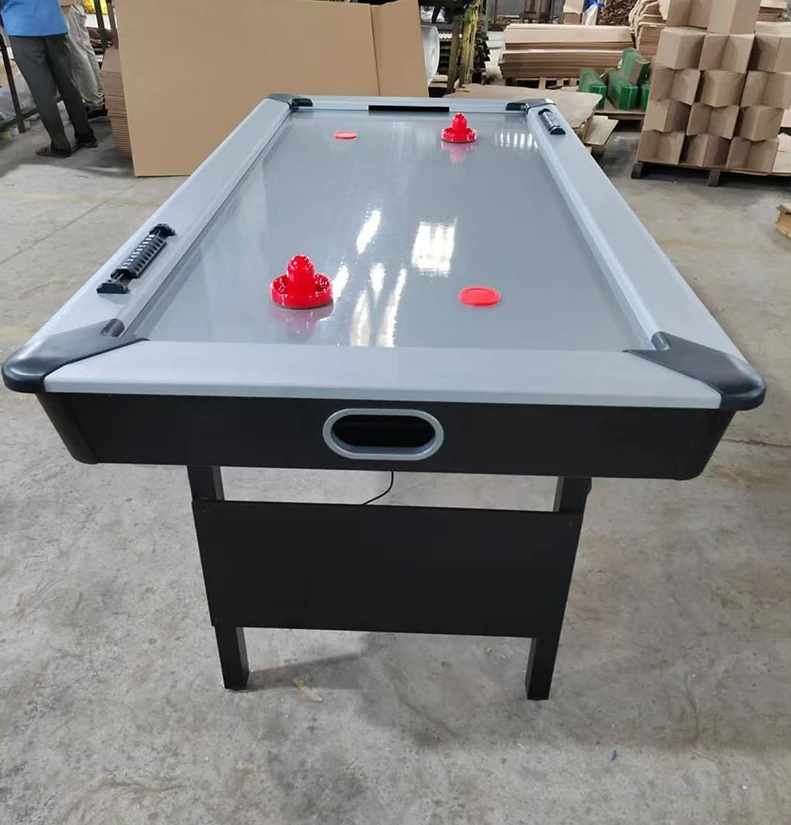 

Foldable 6ft Electronic Air Hockey Table Folding Air Hockey Table Indoor Games White Surface TH-6002