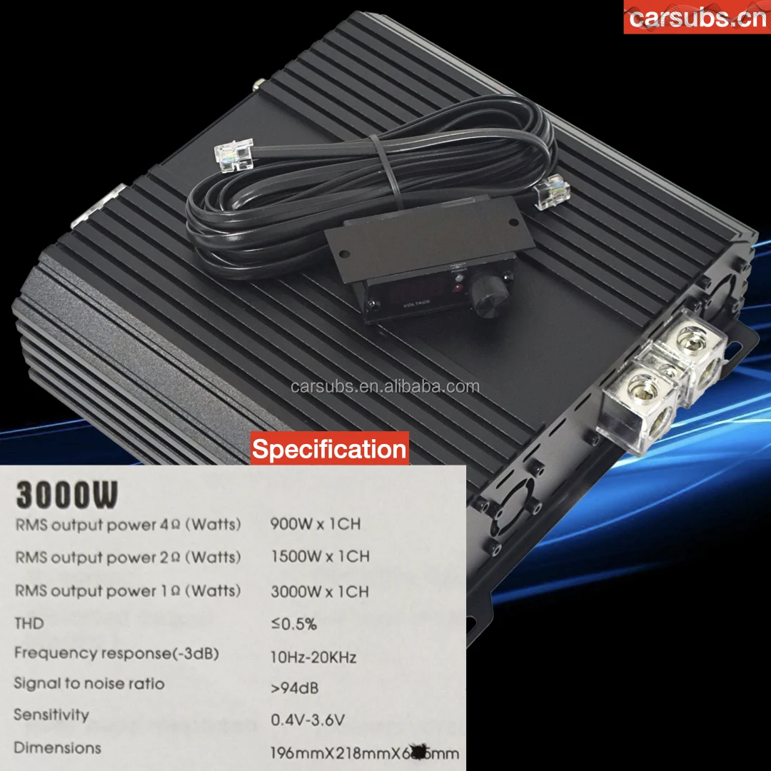 Brazylijski wzmacniacz samocho – Car Subwoofer Amplifier 3000W Rms recenzja i cena