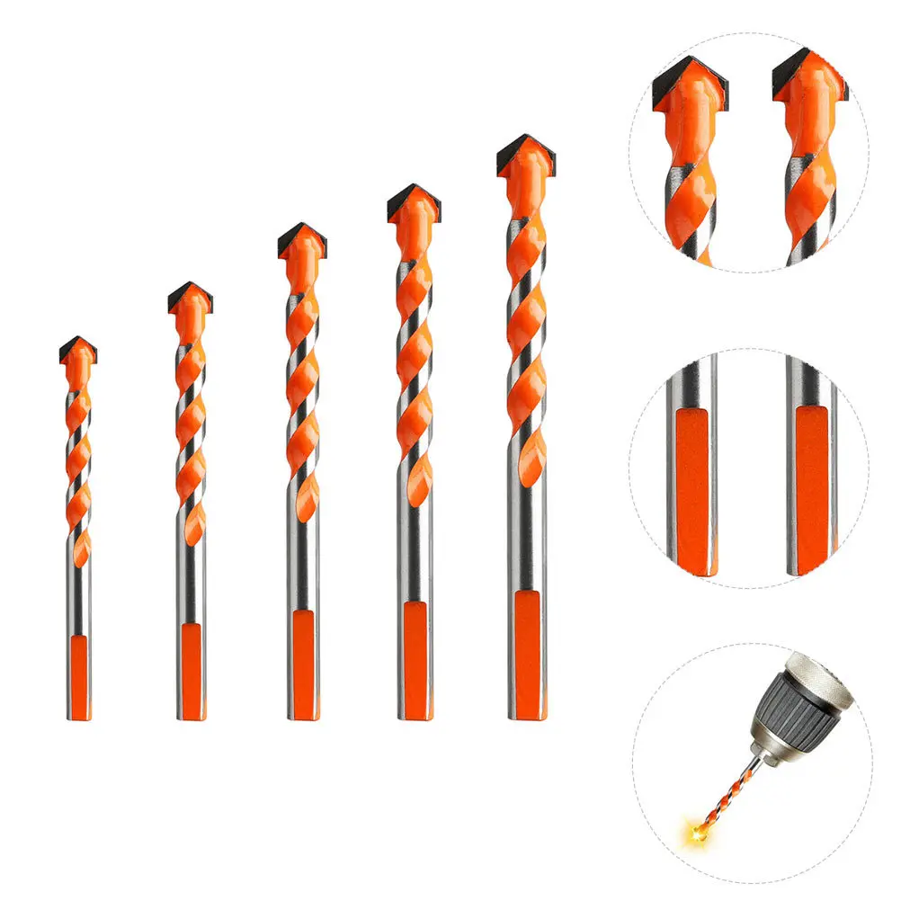 5 قطعة سبائك مثلث دوامة لقمة ثقب مجموعة عالية السرعة الصلب الدقة طحن سريع الحفر رقاقة إزالة للمنزل النجارة